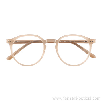 2023 Amber Reading Sustainable Round Anti Blue Light Blocking Glasses For Teens